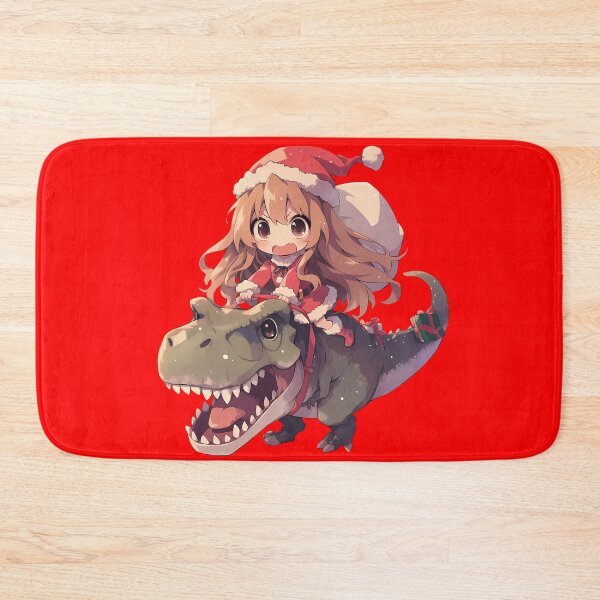 Item preview, Minori Kushieda Santa Dinosaur Christmas Toradora Anime Chibi Style designed and sold by CarlosBender.