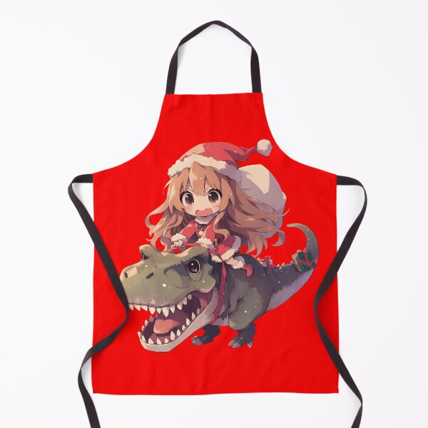 Item preview, Minori Kushieda Santa Dinosaur Christmas Toradora Anime Chibi Style designed and sold by CarlosBender.