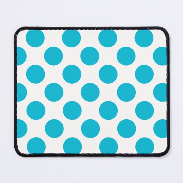 Item preview, Aqua Blue Large Polka dots on White designed and sold by POLKAIWERX.