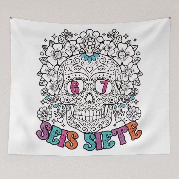 Item preview, Funny Dia De Los Muertos Sugar Skull Seis Siete 67 Meme Mexican Art Design designed and sold by ArtDesignTp.