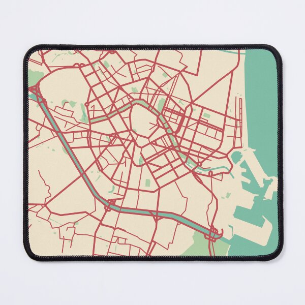 Item preview, Valencia Map (Spain) designed and sold by MapsByLeo.