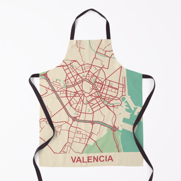 Item preview, Valencia Map (Spain) designed and sold by MapsByLeo.