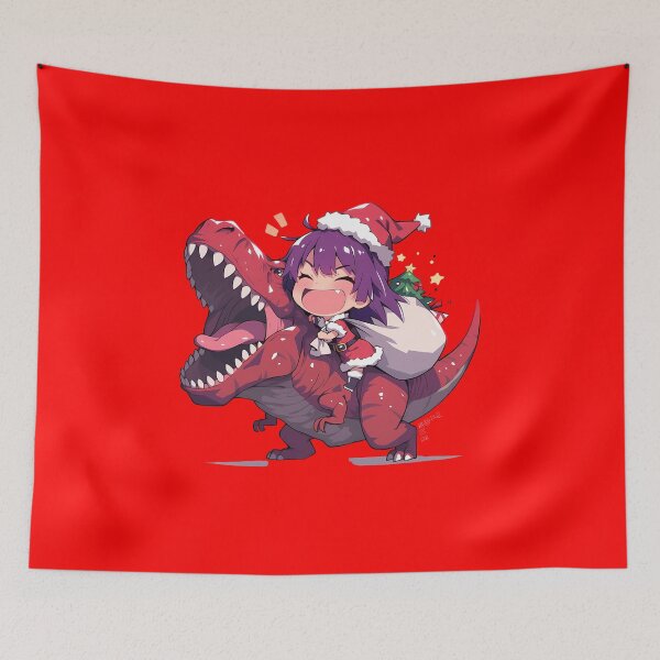 Aperçu de l'œuvre Bakemonogatari Hitagi Senjougahara Aventure de Noël à cheval sur un dinosaure Anime créée et vendue par CarlosBender.