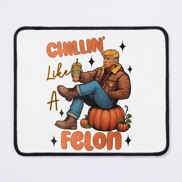 Item preview, Funny Trump Chillin and Sitting on a Pumpkin WIth Coffee, Chillin Like A Felon designed and sold by Becki-Studio.