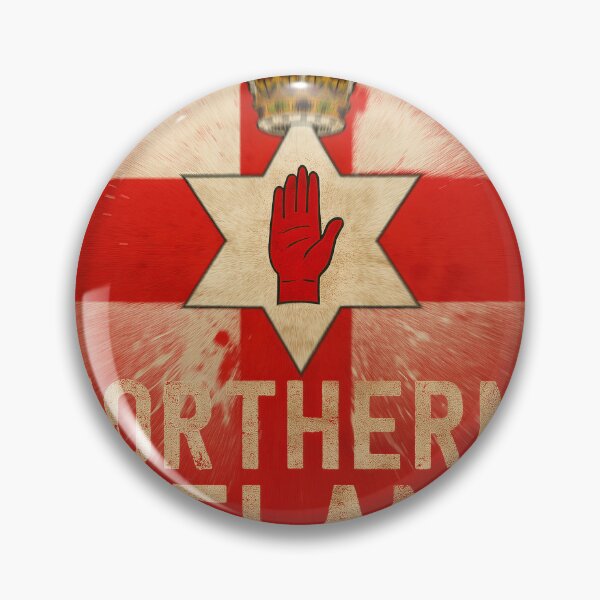 Item preview, Northern Ireland Flag Art - Ulster Banner Vintage Style Red Hand Design designed and sold by Very Peculiar.