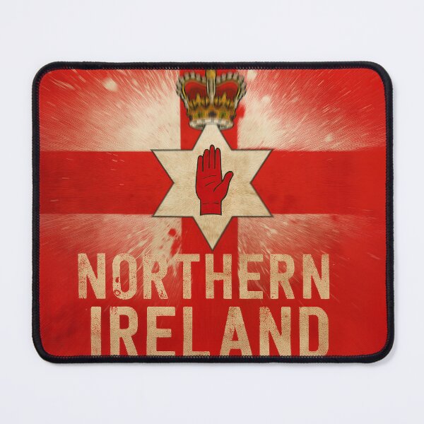 Item preview, Northern Ireland Flag Art - Ulster Banner Vintage Style Red Hand Design designed and sold by Very Peculiar.