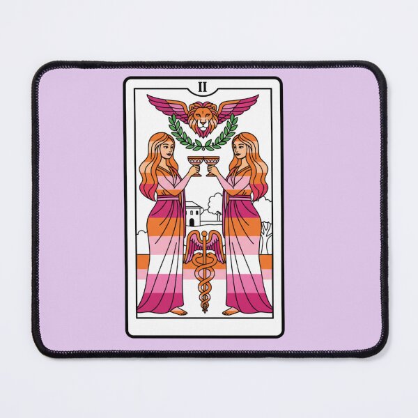 Item preview, Lesbian Two of Cups Tarot Card designed and sold by Sapphic-Charm.