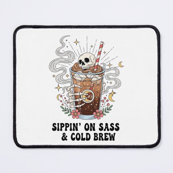 Item preview, Spooky Iced Coffee Art – Sippin’ on Sass and Cold Brew designed and sold by RuweisVibes.