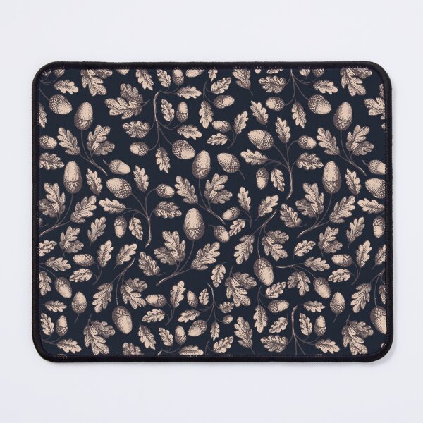 Item preview, Gothic Oak Leaves and Acorns Vintage Engraved Botanical with Dark Mystical Chintz designed and sold by UtArt.