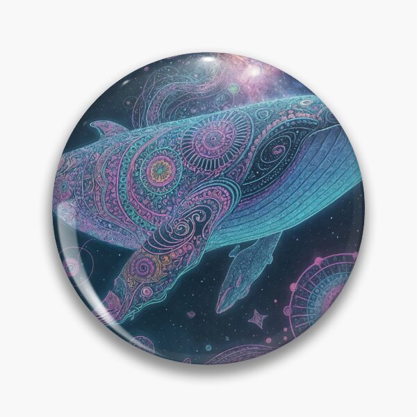 Item preview, Whale Dream - a DMT Whale in Space -neon color wild designs. designed and sold by shakespeare1212.