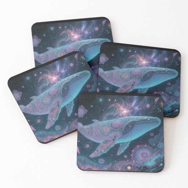 Item preview, Whale Dream - a DMT Whale in Space -neon color wild designs. designed and sold by shakespeare1212.