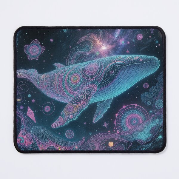 Item preview, Whale Dream - a DMT Whale in Space -neon color wild designs. designed and sold by shakespeare1212.