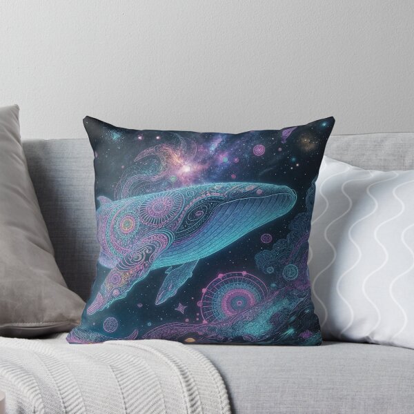 Item preview, Whale Dream - a DMT Whale in Space -neon color wild designs. designed and sold by shakespeare1212.