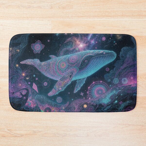 Item preview, Whale Dream - a DMT Whale in Space -neon color wild designs. designed and sold by shakespeare1212.
