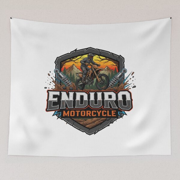 Item preview, Enduro Motorcycle Off Road Logo Mud Mountain Rider Extreme Adventure designed and sold by DibuHumor.