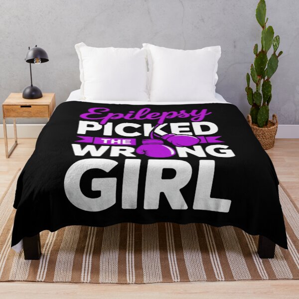 Item preview, Epilepsy Picked the Wrong Girl - Boxing Glove Awareness Design designed and sold by Gogetgiggles.