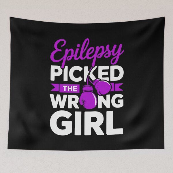Item preview, Epilepsy Picked the Wrong Girl - Boxing Glove Awareness Design designed and sold by Gogetgiggles.