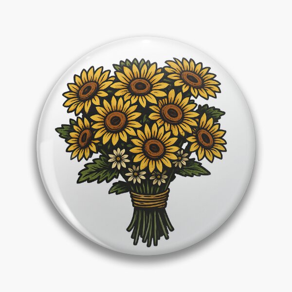 Item preview, Vintage Sunflower Bouquet Illustration designed and sold by ArtfulWeave.