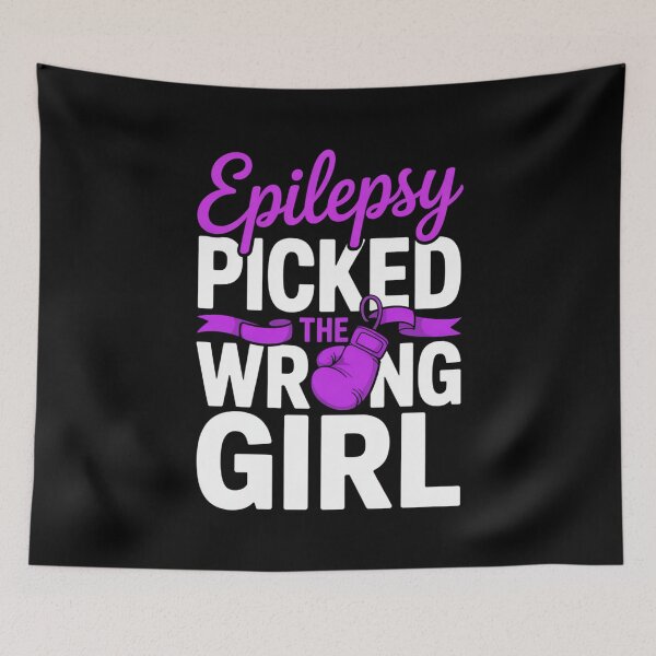 Item preview, Epilepsy Picked the Wrong Girl - Boxing Glove Awareness Design designed and sold by Gogetgiggles.