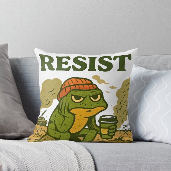 Item preview, Warrior Frog – RESIST Vintage Protest T-Shirt  designed and sold by Fashion Lovers Hub.