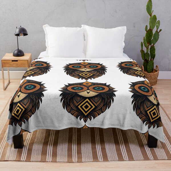 Item preview, Ornate Owl with Geometric Eyes designed and sold by ArtfulWeave.