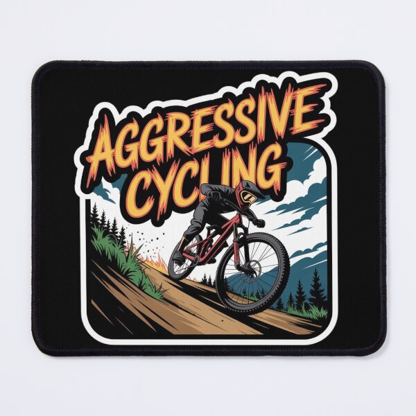 Item preview, Aggressive Cycling - Flaming Graffiti Sticker designed and sold by Velo-Verse.