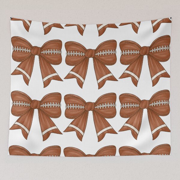 Item preview, Football Bow Illustration with Stitch Detailing designed and sold by ArtfulWeave.