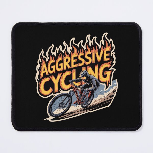 Item preview, Aggressive Cycling - Downhill Biker Sticker designed and sold by Velo-Verse.