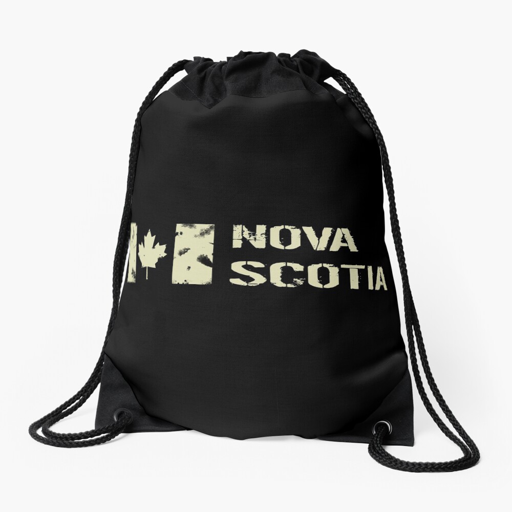 "Canadian Flag Nova Scotia" Drawstring Bag for Sale by MilitaryCandA