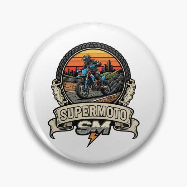 Item preview, Supermoto SM Rider City Track Racing Drift Brake Tire Logo designed and sold by DibuHumor.