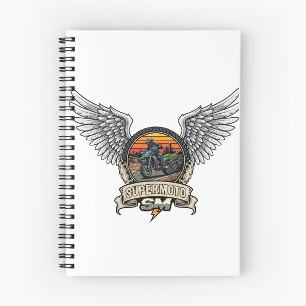 Item preview, Supermoto SM Wings Angel Motorcycle Rider Urban Drift Speed Logo designed and sold by DibuHumor.