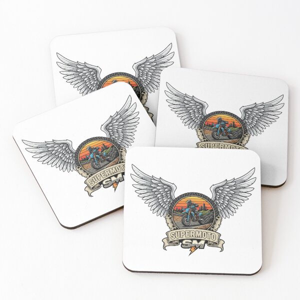 Item preview, Supermoto SM Wings Angel Motorcycle Rider Urban Drift Speed Logo designed and sold by DibuHumor.