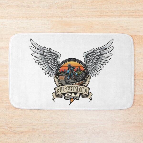 Item preview, Supermoto SM Wings Angel Motorcycle Rider Urban Drift Speed Logo designed and sold by DibuHumor.