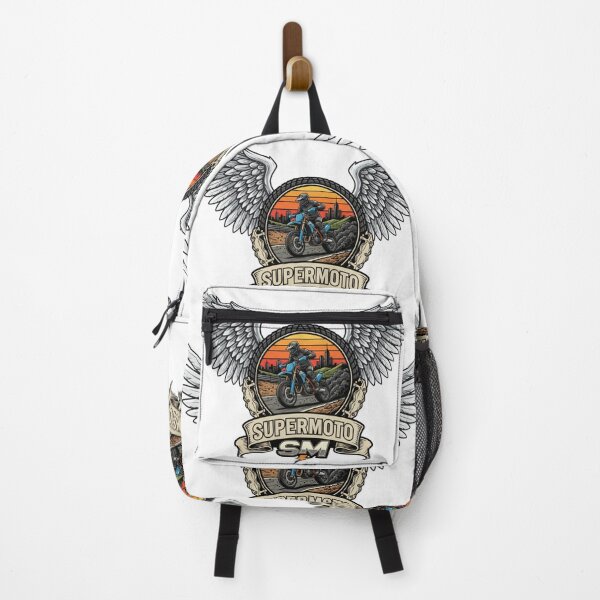 Item preview, Supermoto SM Wings Angel Motorcycle Rider Urban Drift Speed Logo designed and sold by DibuHumor.