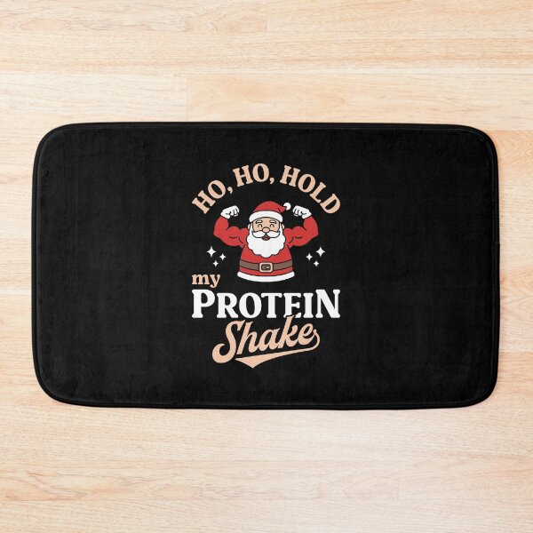 Item preview, Ho Ho Hold My Protein Shake - Funny Santa Flexing Christmas Gym Bodybuilder Design designed and sold by Brogress Project.