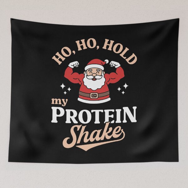 Item preview, Ho Ho Hold My Protein Shake - Funny Santa Flexing Christmas Gym Bodybuilder Design designed and sold by Brogress Project.