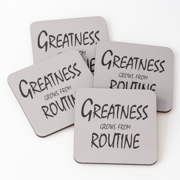 Item preview, Greatness Grows from Routine – Motivational Discipline Quote Design designed and sold by ArtNestVerse.