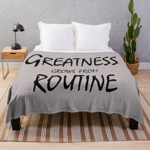 Item preview, Greatness Grows from Routine – Motivational Discipline Quote Design designed and sold by ArtNestVerse.