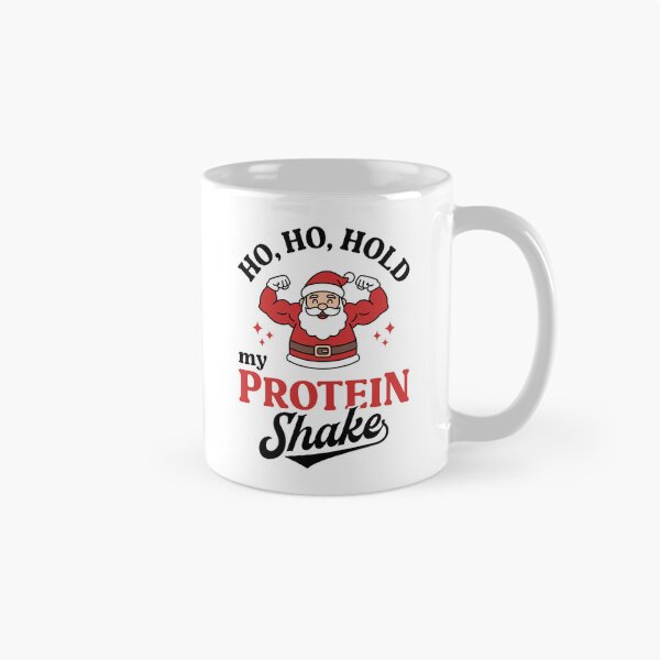 Item preview, Ho Ho Hold My Protein Shake - Funny Santa Flexing Christmas Gym Bodybuilder Design designed and sold by Brogress Project.