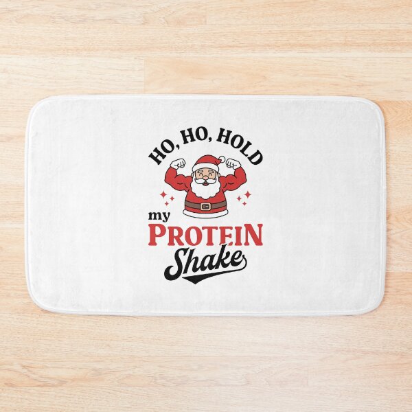 Item preview, Ho Ho Hold My Protein Shake - Funny Santa Flexing Christmas Gym Bodybuilder Design designed and sold by Brogress Project.