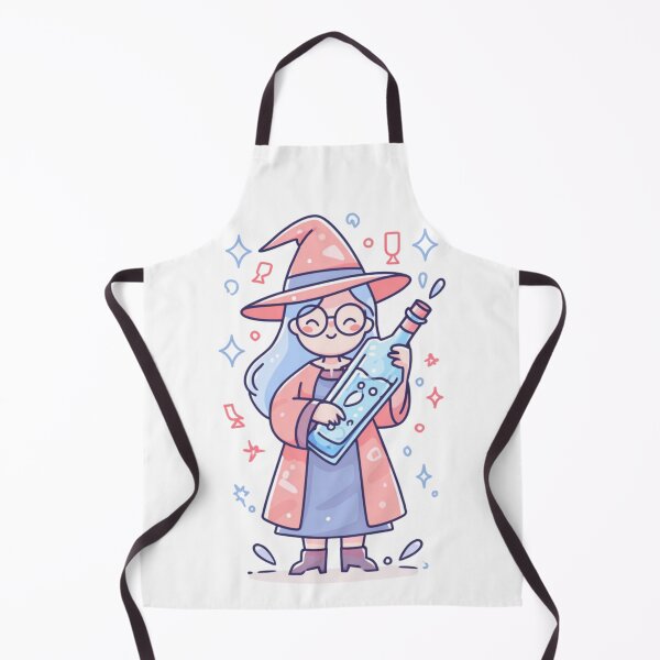 Item preview, Vodka Witch – Cute Magical Cartoon Sorceress with Glowing Bottle | Funny Drinking Wizard designed and sold by Tommy's Arts.