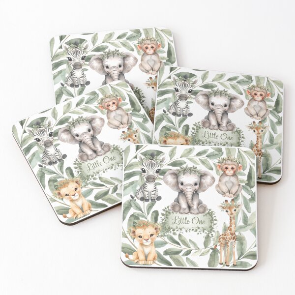 Item preview, Green Nursery Safari Baby designed and sold by MoonMonkeyNbear.