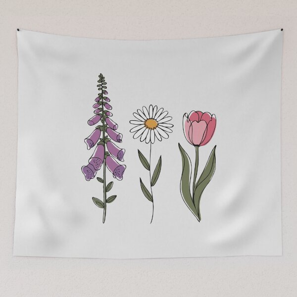Item preview, Subtle Anti-Trump Floral - Foxglove Daisy Tulip III designed and sold by Lemon Pepper.