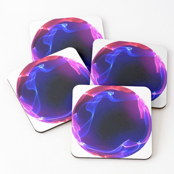 Item preview, Neon Plasma Ring – Glowing Energy Circle in Red and Blue Light | Abstract Sci-Fi Aura Design designed and sold by AwesomeDigiShop.