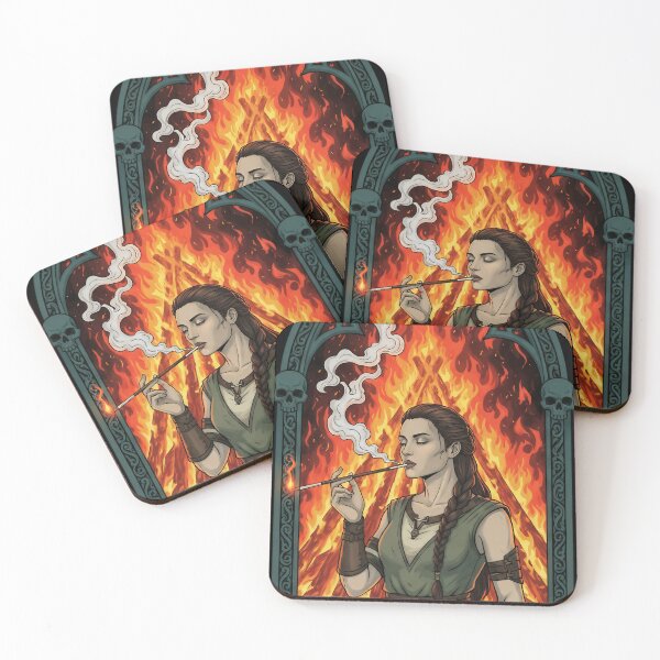 Item preview, The Pyre's Protagonist Smoking Warrior in Gothic Flames. designed and sold by Spark2Seduction.