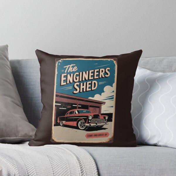 Item preview, The Engineers Shed - retro metal plate advertising designed and sold by Museum Of Non-Existing Art.