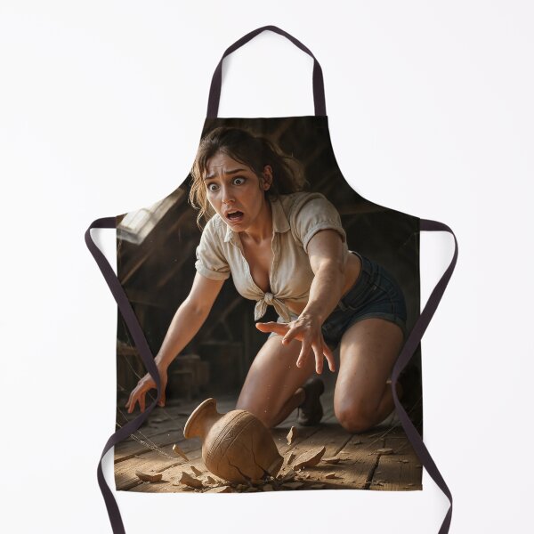 Item preview, Brunette breaking a vase unlucky   designed and sold by CathryneDelamort.