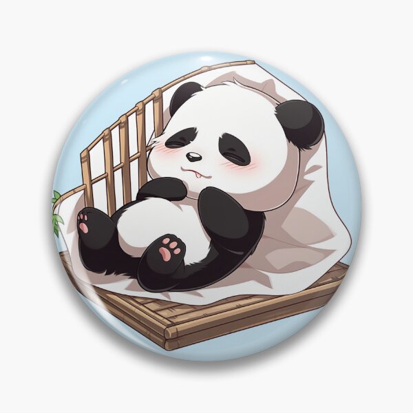 Item preview, Adorable Yawning Baby Panda - Cute & Cozy Cartoon Sticker Design designed and sold by PaintbrushPlace.