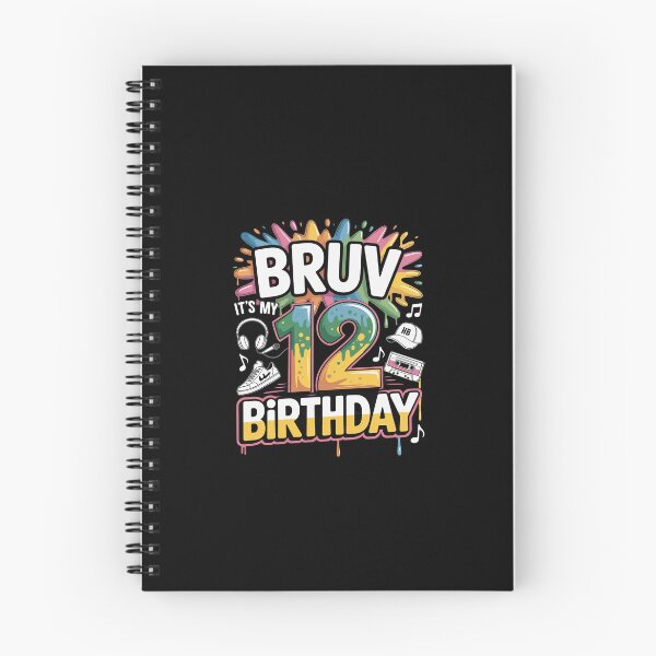 Item preview, Bruh It's My 12th Birthday 12 Year Old Theme Hip Hop Party  designed and sold by EllinoKlemo.