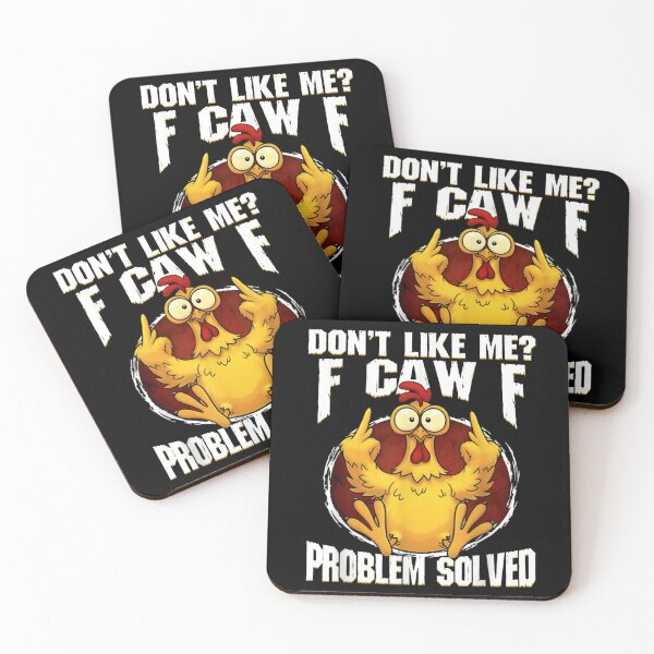 Item preview, Funny Chicken Flipping Off F* Caw F* Problem Solved designed and sold by LakenDraphil.